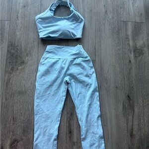 Bombshell Sportswear Sky Blue Halter Set
